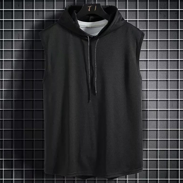 ROMPI SINGLET HOODIE Pria TOPI DAVA Keren Distro kekinian Sport terbari simpel keren