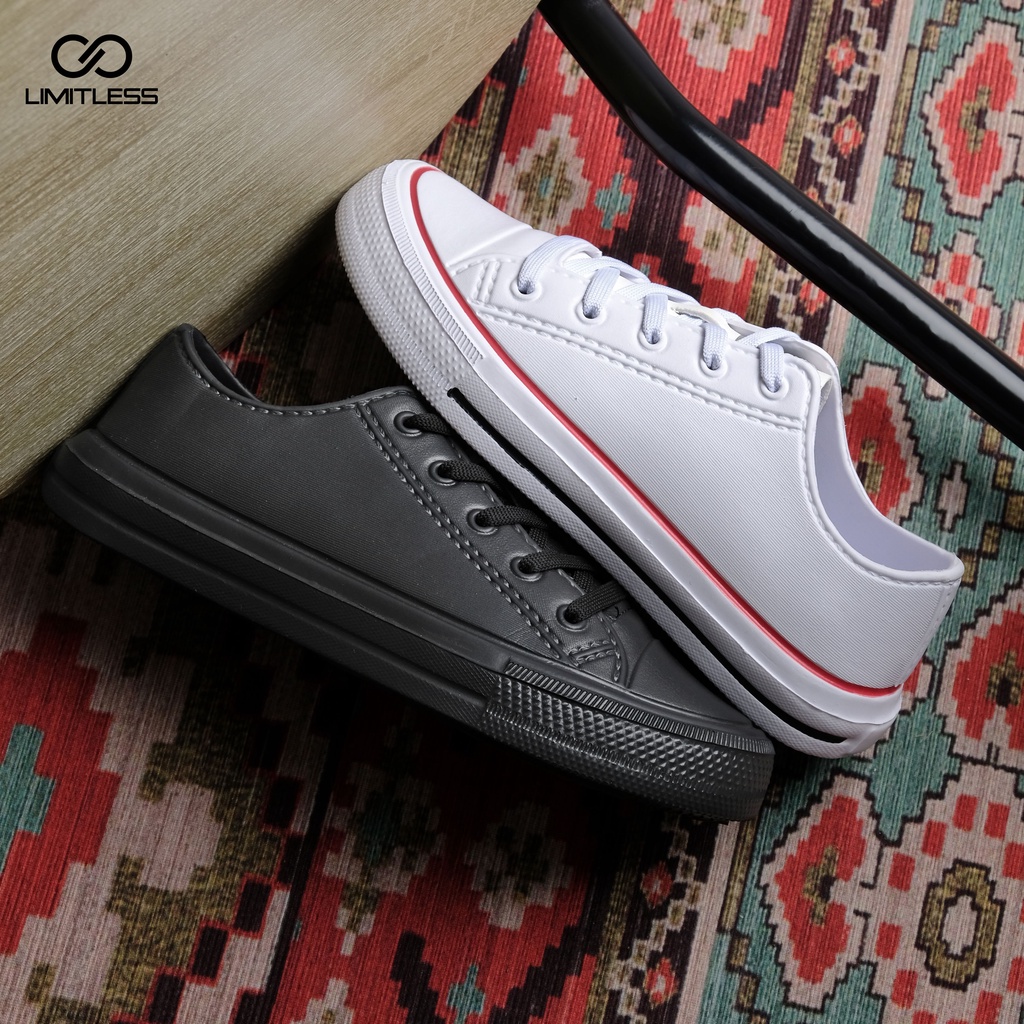 Sneakers Wanita Phylon Kasual Hitam Putih Sepatu Cewek Ringan Sepatu Karet Cewek Anti Slip Santai