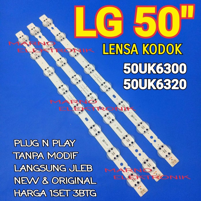 PART LAMPU BL BACKLIGHT LED TV LG 50 IN 50UK6300 50UK6320 8K 6V MATA KODOK