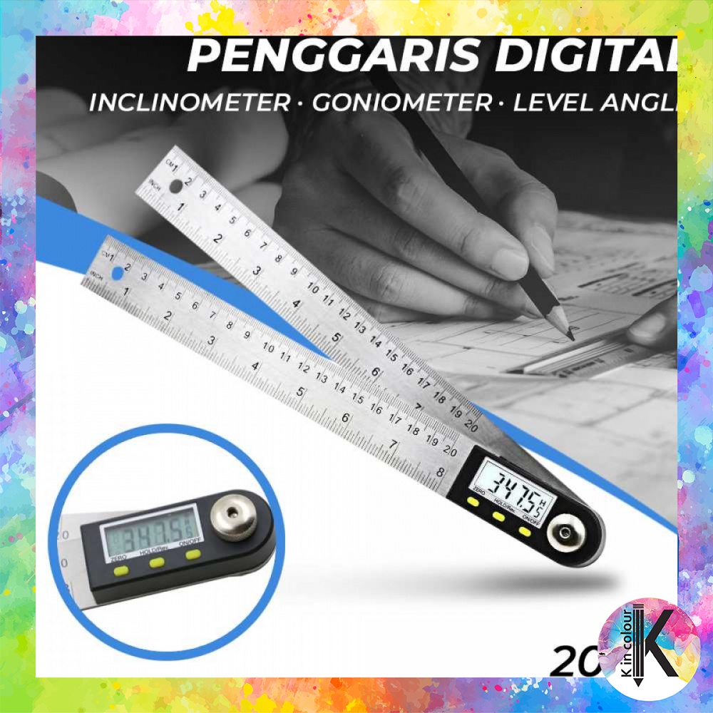 

Penggaris Digital Inclinometer Goniometer Level Angle 20 cm -BK966