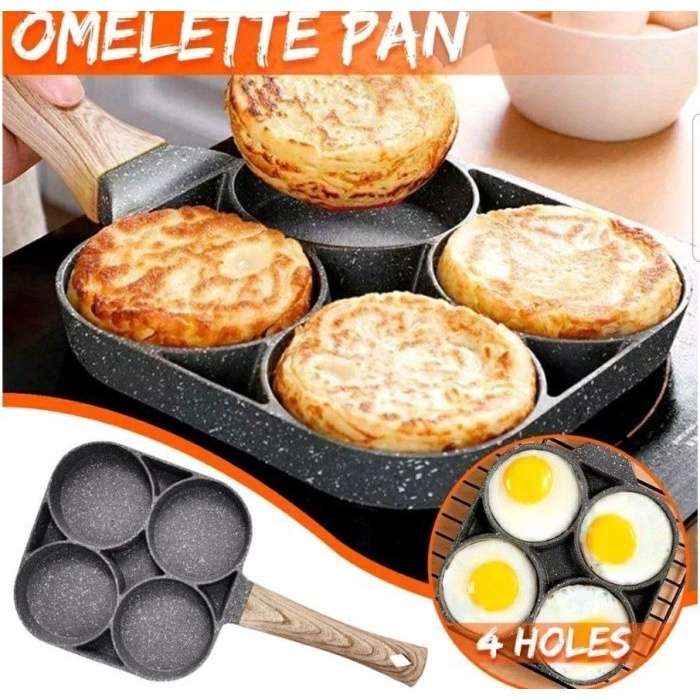Wajan Panci Cetakan Kue Telur Ceplok Dadar 4 In 1 Omelette Pan Mini