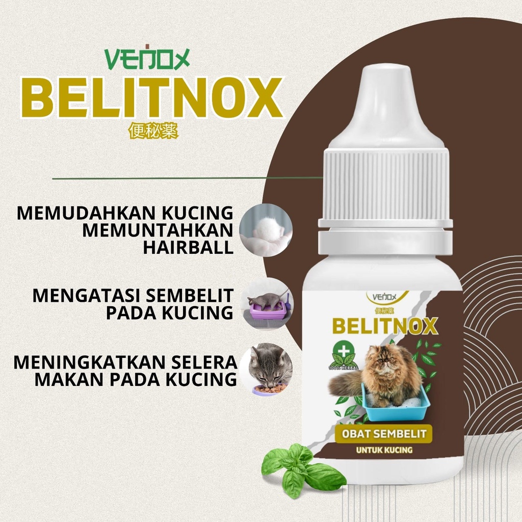 BELITNOX Sembelit - Obat Kucing Anti Sembelit BAB Hairball Muntah Bulu