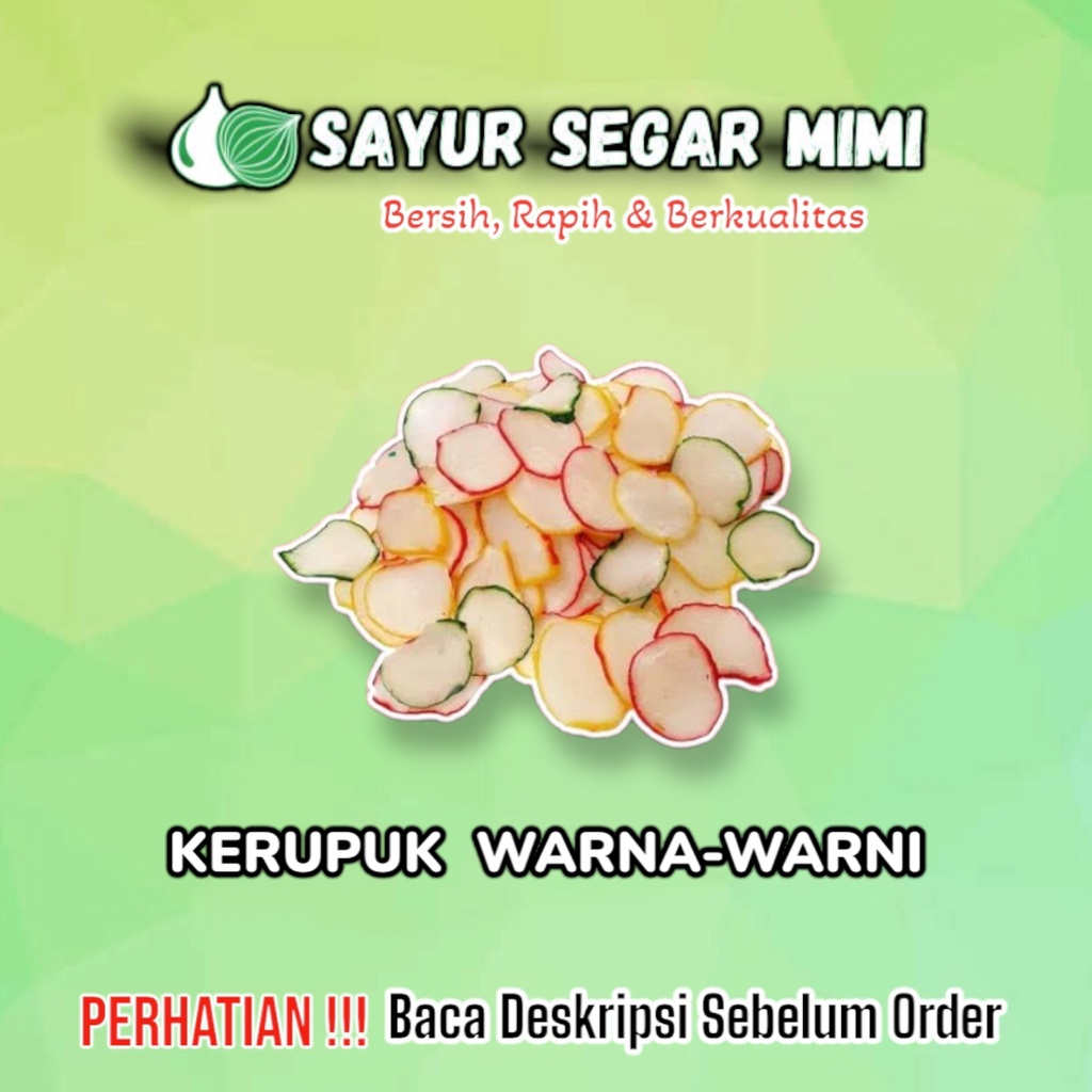 

Kerupuk Warna-warni Kemplang Bawang Mentah 250 Gram - Sᴀʏᴜʀ Sᴇɢᴀʀ ♏ɪᴍɪ
