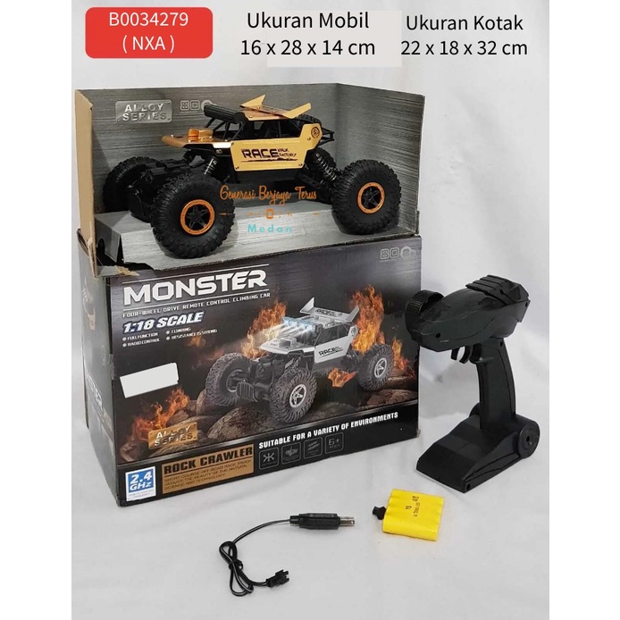 Mainan Mobil Remote Control RC Rock Crawler Monster 4x4 OFFROAD 4WD