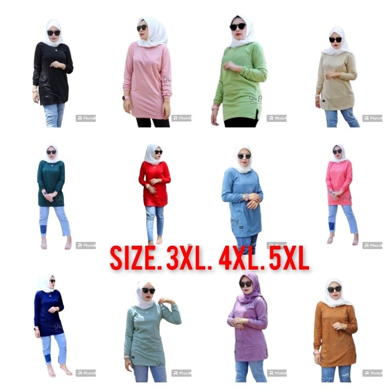 Linka_Hijab l ATASAN TUNIK JUMBO SIX DIARY ORIGINAL 100%#STYLE ZOLAQU