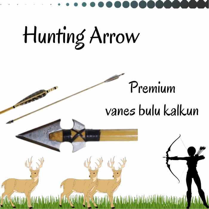 Hunting Arrow Anak Panah Berburu Bulu Kalkun