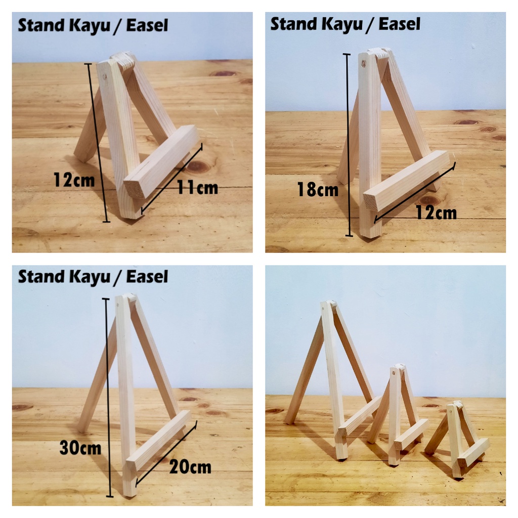 

Stand Kayu Mini Easel Mini Kayu Holder Foto Kayu Untuk Hiasan Wooden Tripod Stand Canvas Bahan Dekorasi Rumah Kamar Ruang Tamu