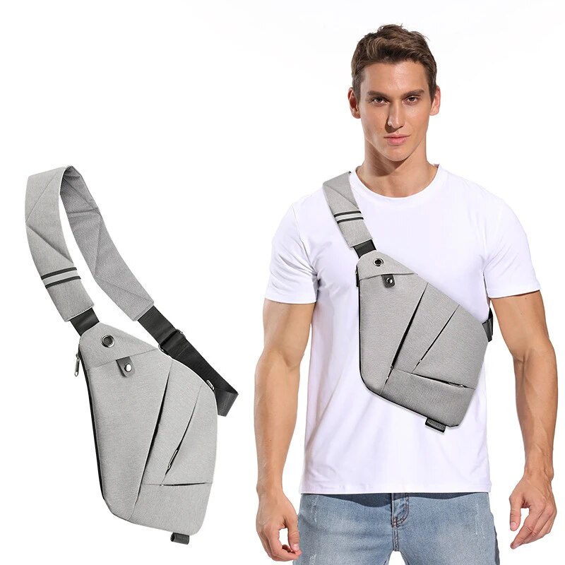 tas selempang Men's Chest Bag gital Storage Gun Bag Slung Crossbody Sports Waist Bag Multifunctional