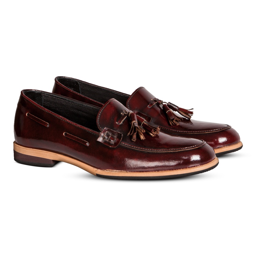 Gilly Tassel Maroon - Nappa Milano - Sepatu Wanita