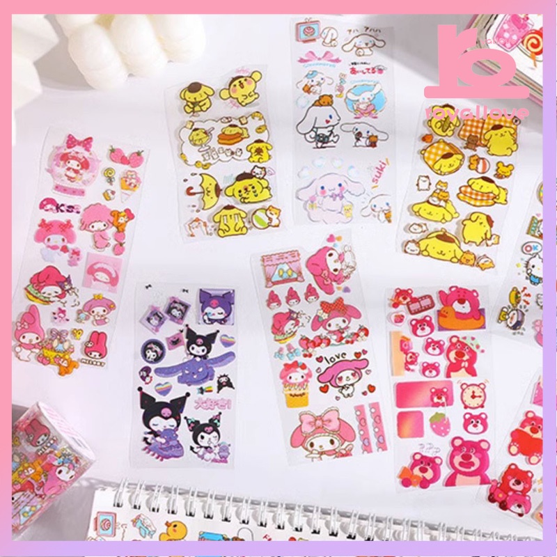 

COD Pita Ledger TanganTangan Air Diary Diy StickerAnak Kartun Stiker Bahan