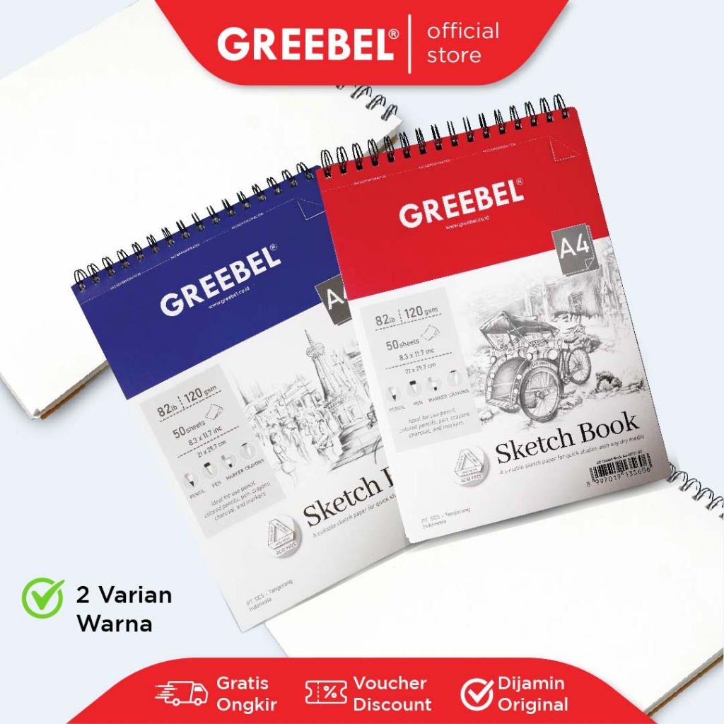 

Greebel Sketchbook 12001 / Buku Gambar Sketsa 1 Pcs