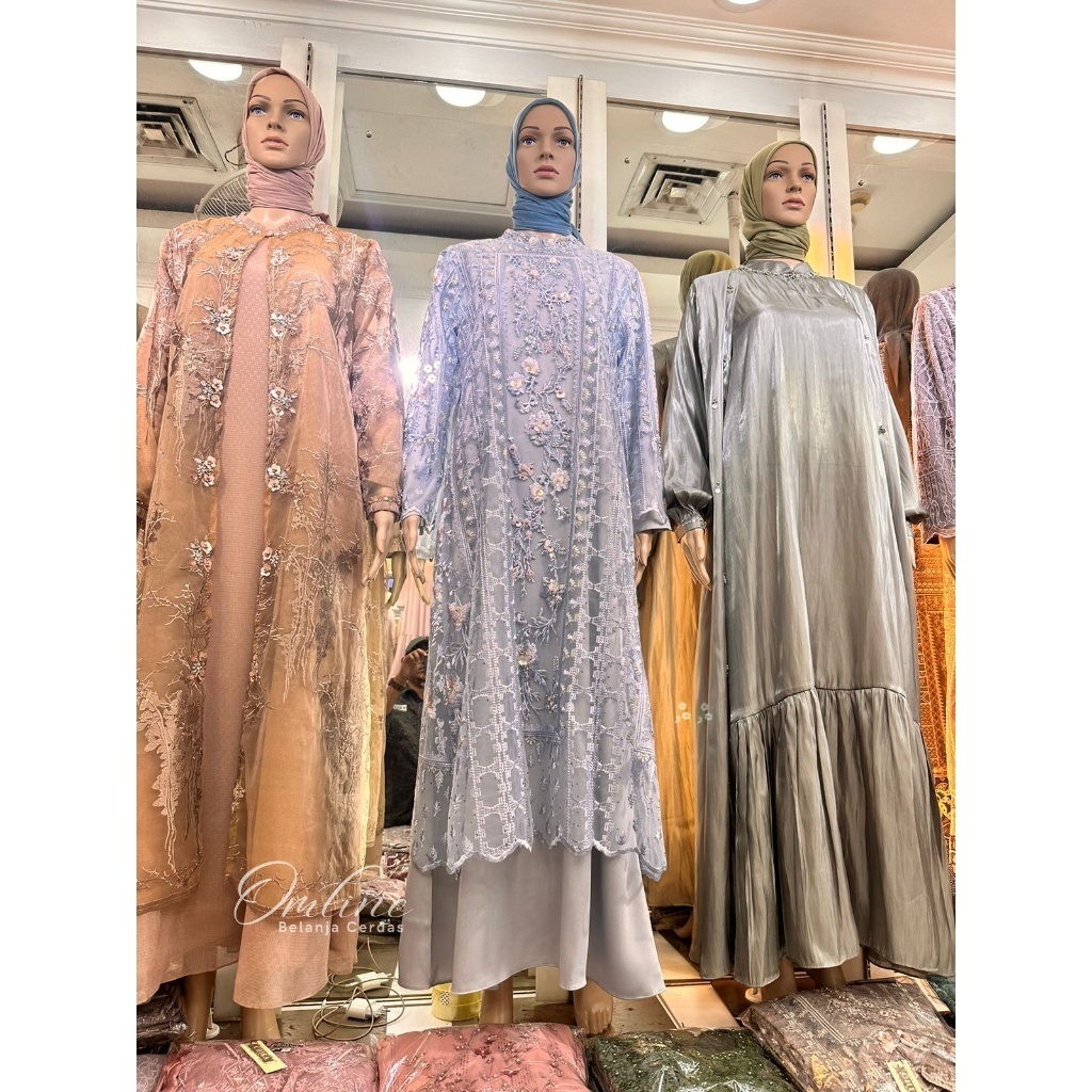 ALESHA DRESS / DRESS PREMIUM MUSLIMAH / DRESS TILE LOIS MIX SILK