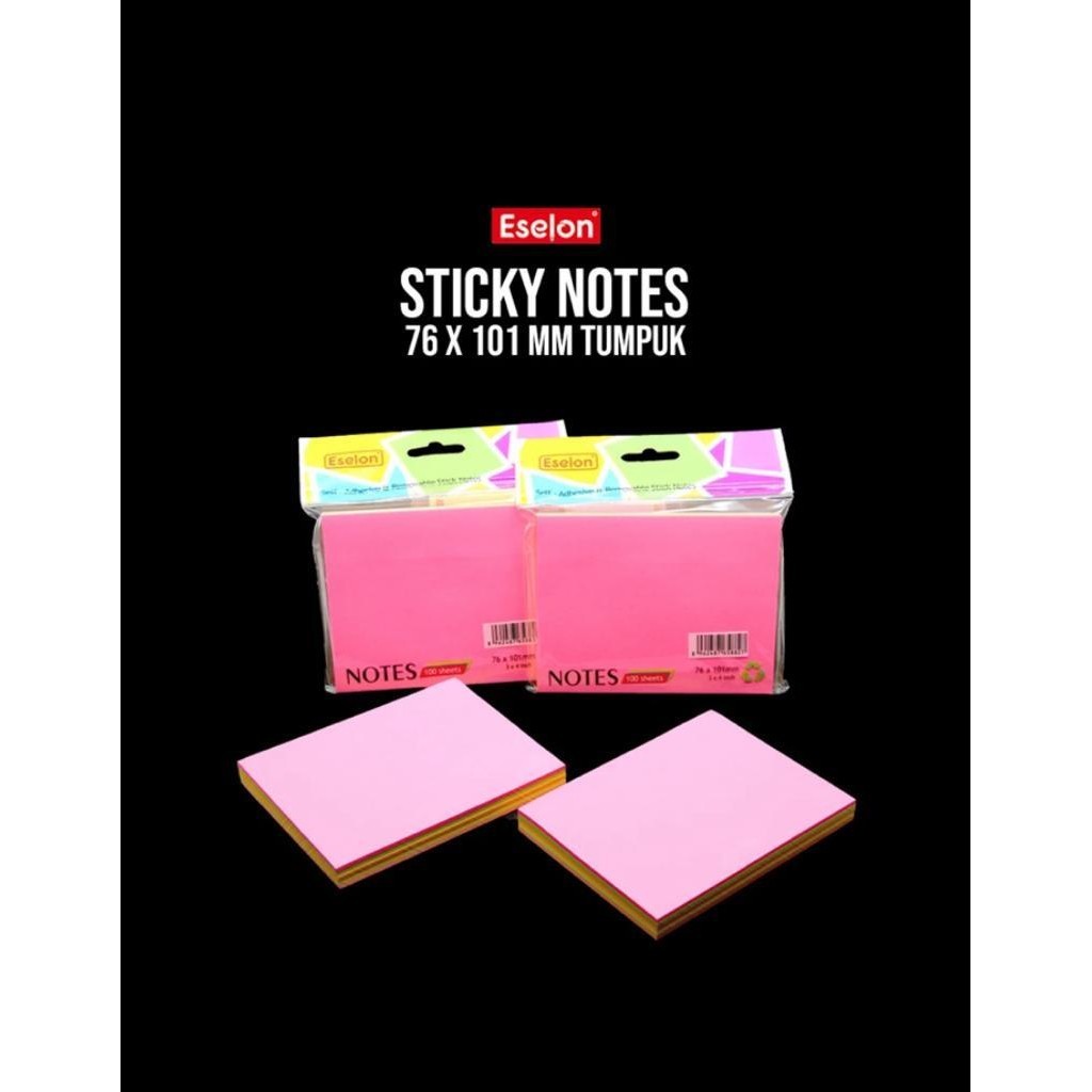 

[ES.JKT] Sticky Notes warna tumpuk / Sticky Notes Eselon / Sticky Notes Polos 76*101mm