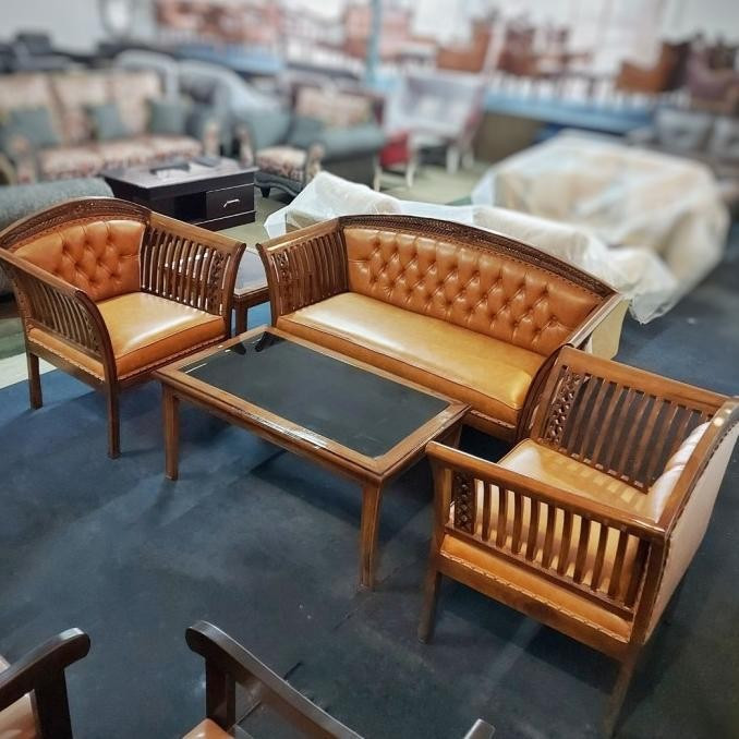 Kursi Sofa Mega Sari Kursi Tamu Sofa Kayu Jati jok