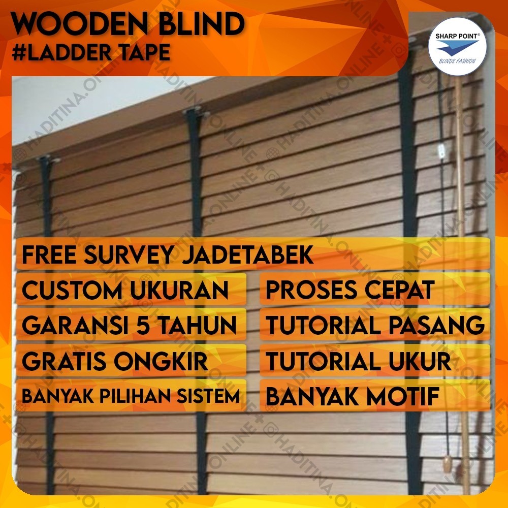 Wooden Blind Ladder Tape | Jendela Gorden Tirai Kayu Indoor Outdoor Minimalis Gordyn Gordeng Horden 