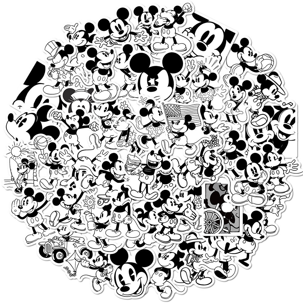 

10/30/50pcs Cute Disney Minnie Mickey Stickers Anime Decal Waterproof DIY Skateboard Laptop Motorcycle Cool Cartoon Sticker Pack