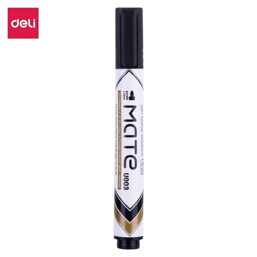 

Deli | Spidol Whiteboard (Dry Erase Marker) | EU00320 | Hitam