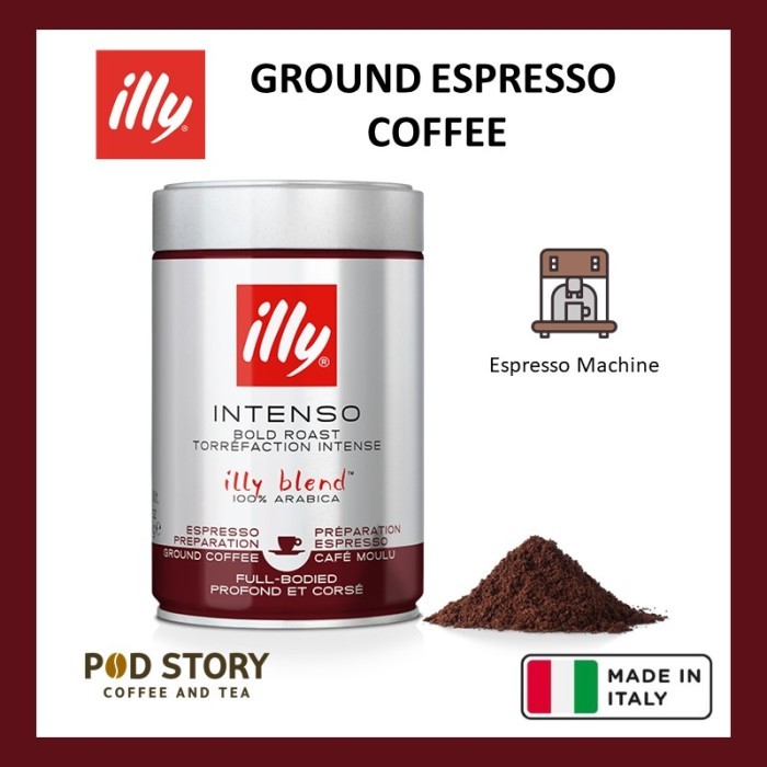 

READY STOCK!!! Ground Coffee illy / Bubuk Kopi Premium italia Medium Roast 250gr - Espresso Itenso