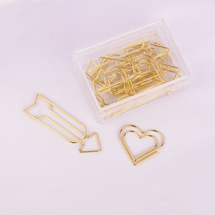 

Gold Arrows Love Paperclip Valentine's Day Shape Paper Clip Special Shaped Paperclips Customized Paper Clips Gold Paper Clips