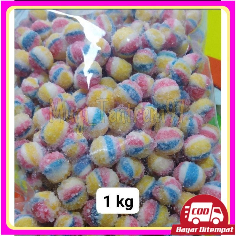 

Permen Marble Bola Pelangi 1 kg halal