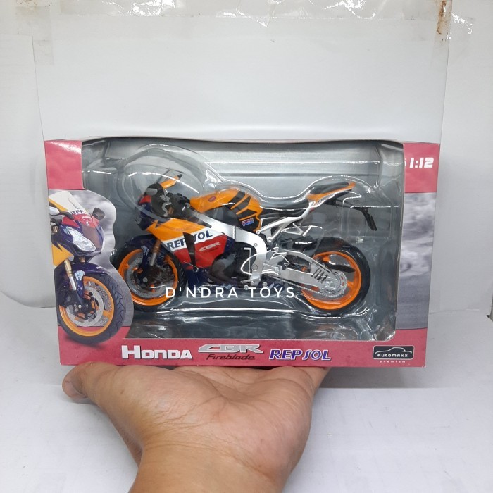 Diecast Miniatur Motor Sport / Moge Honda CBR Fireade Repsol