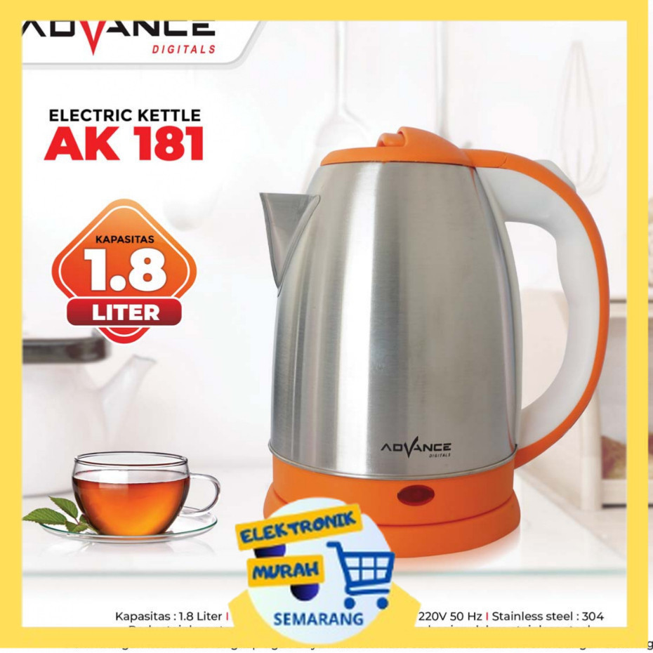 Advance Teko LIstrik 1,8 Liter / Kettle Elektrik Advance AK-181 1.8liter hemat listrik Teko Listrik 