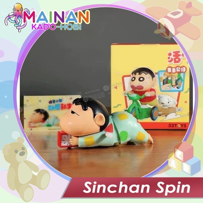 HADIAH NATAL ULANG TAHUN MAINAN ANAK MINIATUR CRAYON SINCHAN JOGET PUTAR - SINCHAN REPTIL