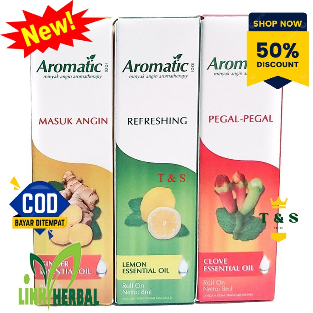 Aromatic 1001 | Minyak Angin Aromatheraphy | Roll-On 8ml ORIGINAL