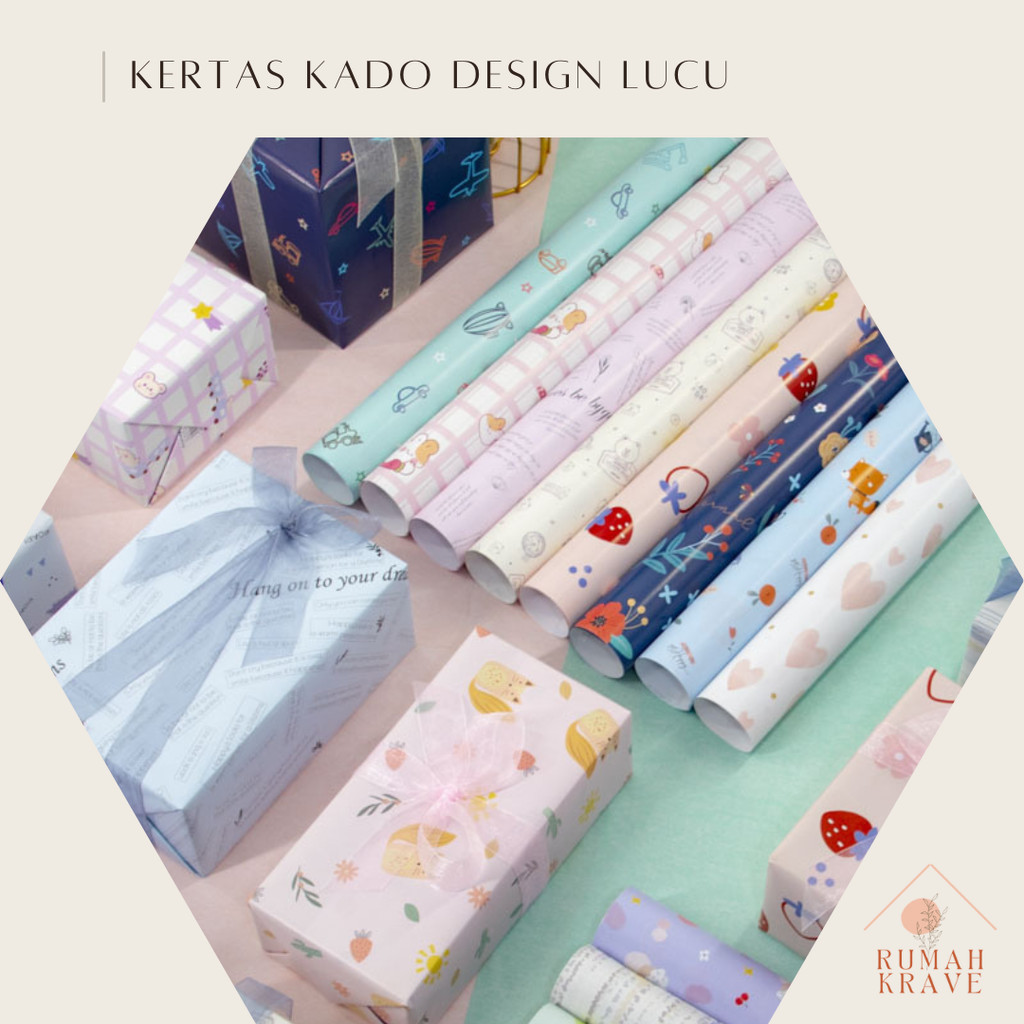 

RUMAH KRAVE - Kertas Kado Design Lucu Wrapping Paper