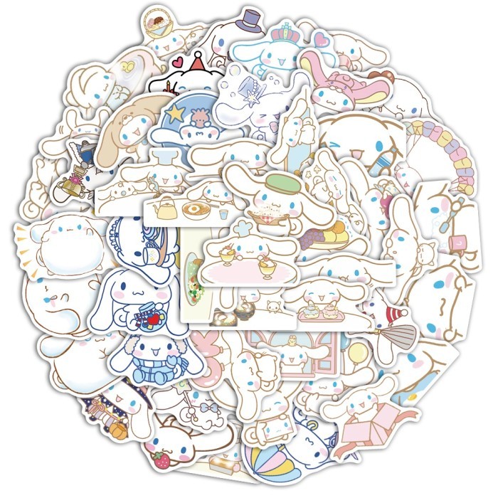 

Mall -martstrong247.id~[PROMO TERLARIS] 50Pcs Sticker Cartoon Sanrio Cinnamon Roll Lucu Stiker Cute Waterproof - C