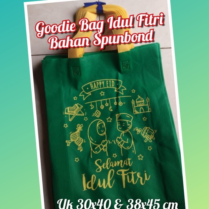 

Goodie Bag Tali 30x40x8 cm Tas Spunbond / Tas Lebaran / Tas Idul Fitri