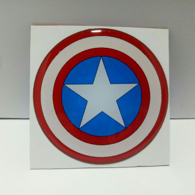 

Stiker timbul resin lentur logo Captain America