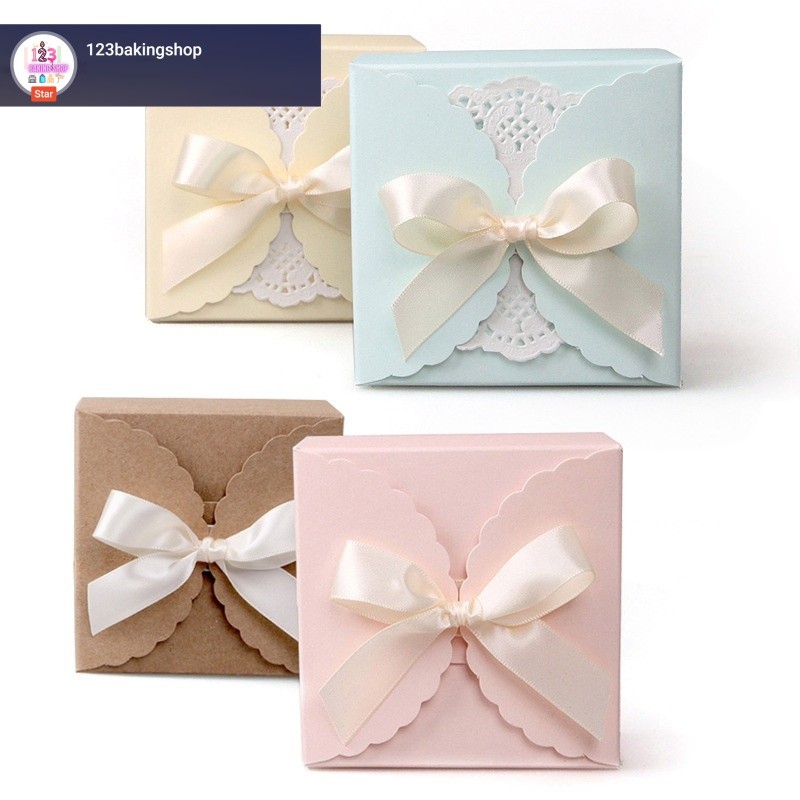 

(Satuan) - Box kado wedding /Box Gift souvenir permen hamper coklat /Korean box gift/Kotak kado mini pita