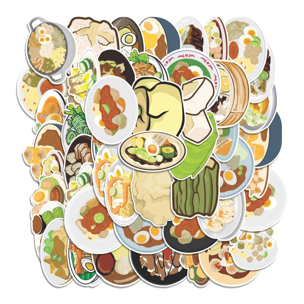 

COD 50 Pcs Stiker BASO TAHU CARTOON Lucu Anti Air Untuk Dekorasi Notebook Sepeda Skateboard Handphone