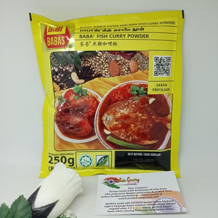 

[TERMURAH] FISH CURRY POWDER BABAS 250gr