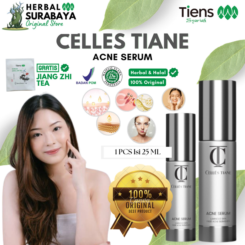 SERUM OBAT JERAWAT AMPUH TIENS CELLES TIANE ACNE SERUM ORIGINAL / BISA COD SERUM WAJAH JERAWAT CELLE