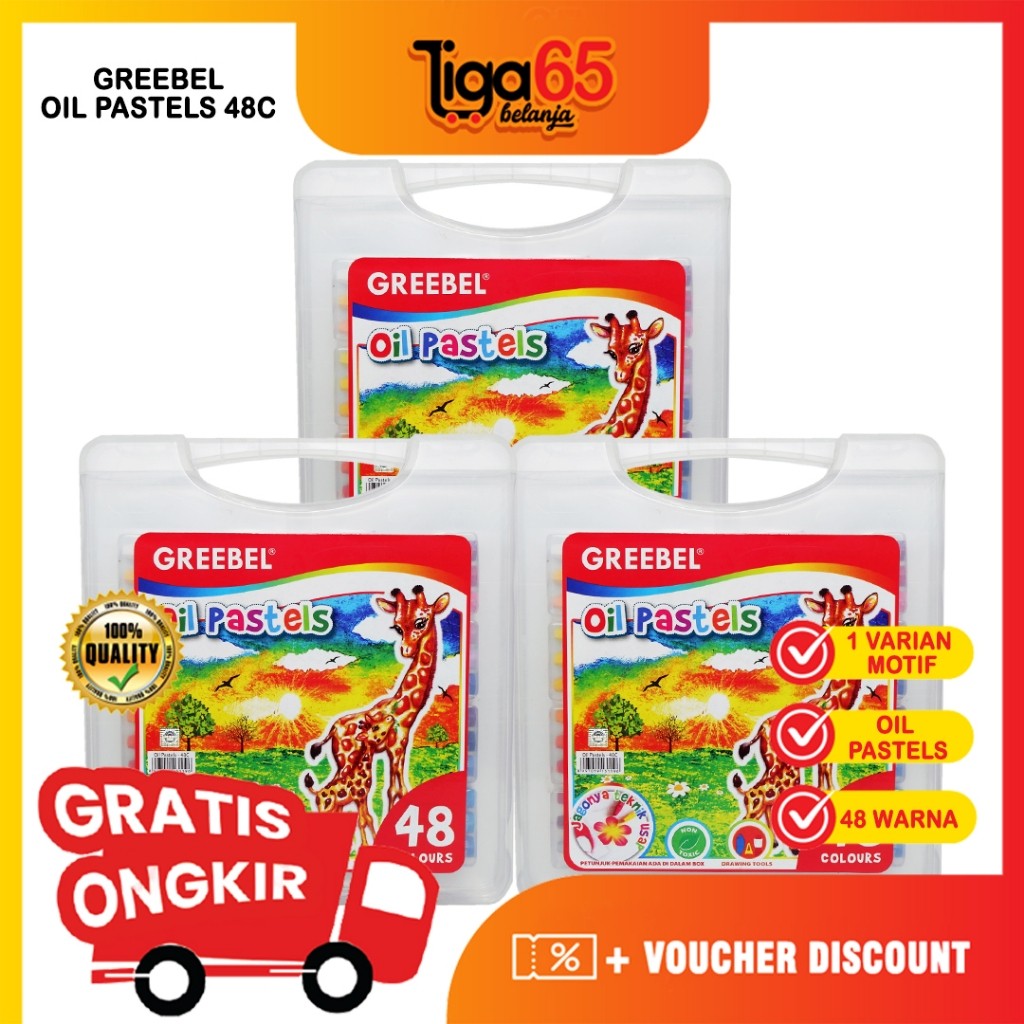 

Greebel Crayon Krayon 48 Warna / Crayon Oil Pastel 48 / Crayon Greebel 48 (48C)