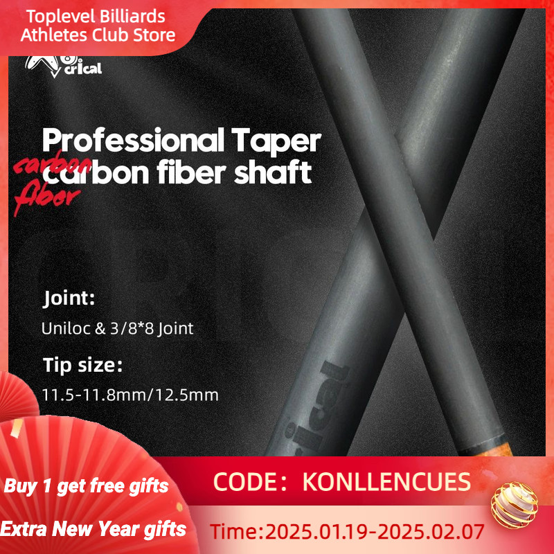 CRICAL Carbon Fiber Shaft with Uni-loc 3/8*8 Pin Joint  11.5/12.4mm tip professional carbon shaft fo