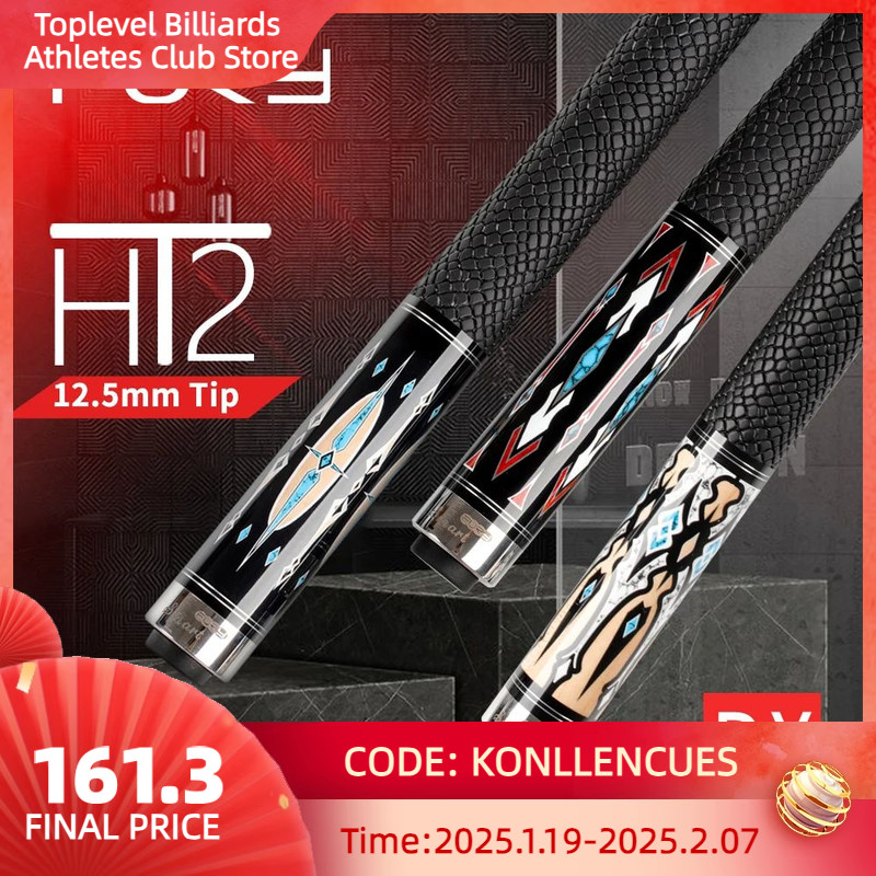 FURY-Handmade Billiard Stick Kit with Case, Maple Shaft, Leather Handle, Tiger Tip, Quick Joint, HT2