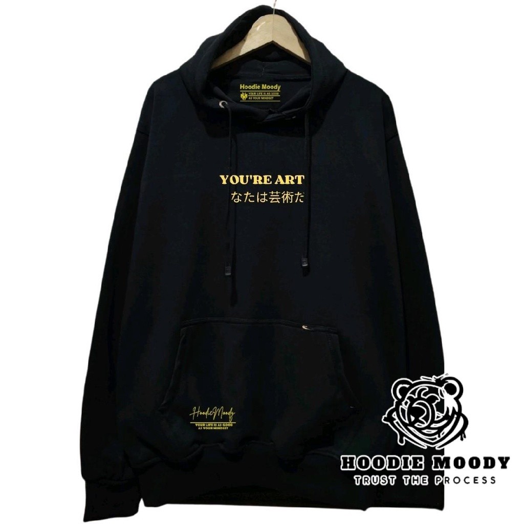 hoodie moody sweater hoodie pria distro warna hitam botol cream putih ukuran m l xl xxl   cowok teba