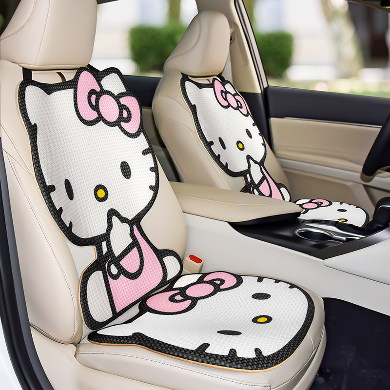 

Summer Hello Kitty Car Seat Chair Back Cushion Net Surface Mesh Non-Slip Chair Cushion Massage Back Cushion Home Office