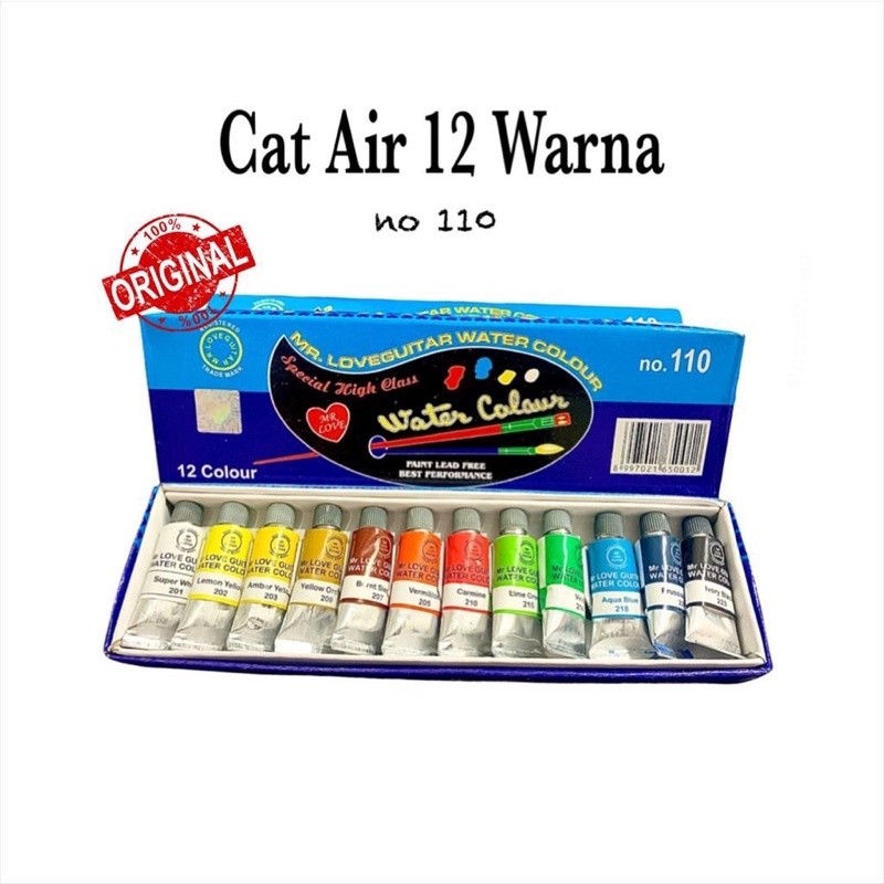 

Cat Ait Lukis 12 Warna Water Colour Alat Menggambar