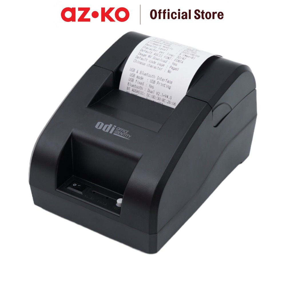 AZKO Odi 58 Mm Printer Thermal Wireless Z58-Iv - Hitam Mesin Cetak Printer Bon Wireless Printer