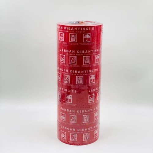

Lakban Fragile Berry Merah 48 mm 2" / 2 Inch x 80 Meter - satuan
