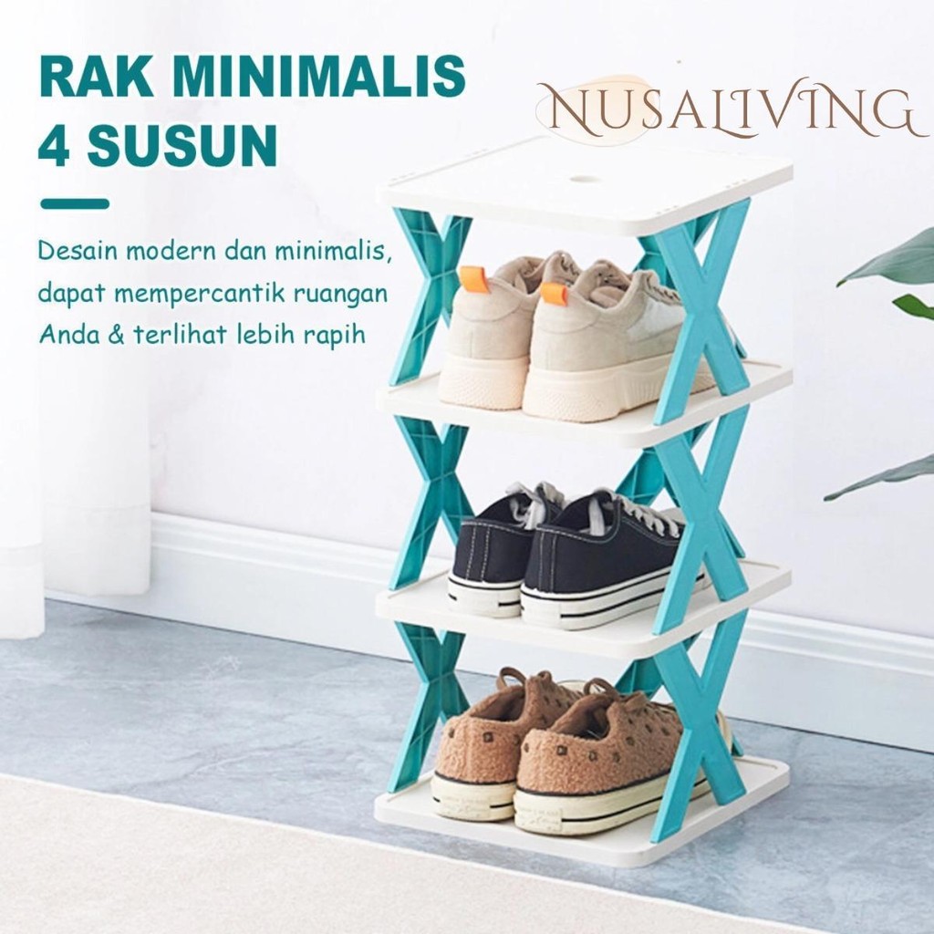 COD Rak sepatu X tempat rak sepatu susun rak sendal tempat sendal rak serbaguna plastic Rak Sepatu P