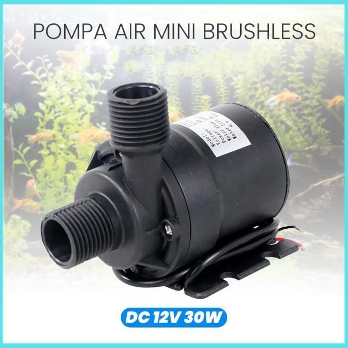 Taffware Pompa Air Mini Brushless Aquarium DC 12V 30W - ZYW890 - 7RHAFVBK