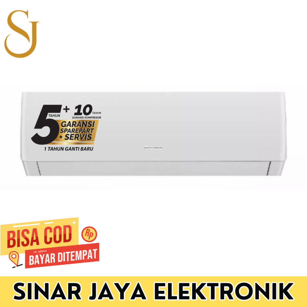 AC GREE 3/4 PK - GWC-07N1A - BLACKFIN - R32 - HEMAT LISTRIK - TURBO COOL + PASANG