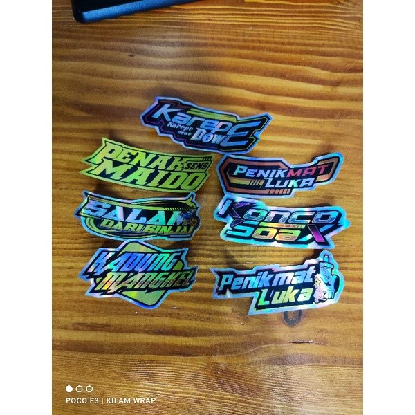 

stiker hologram kata" #3