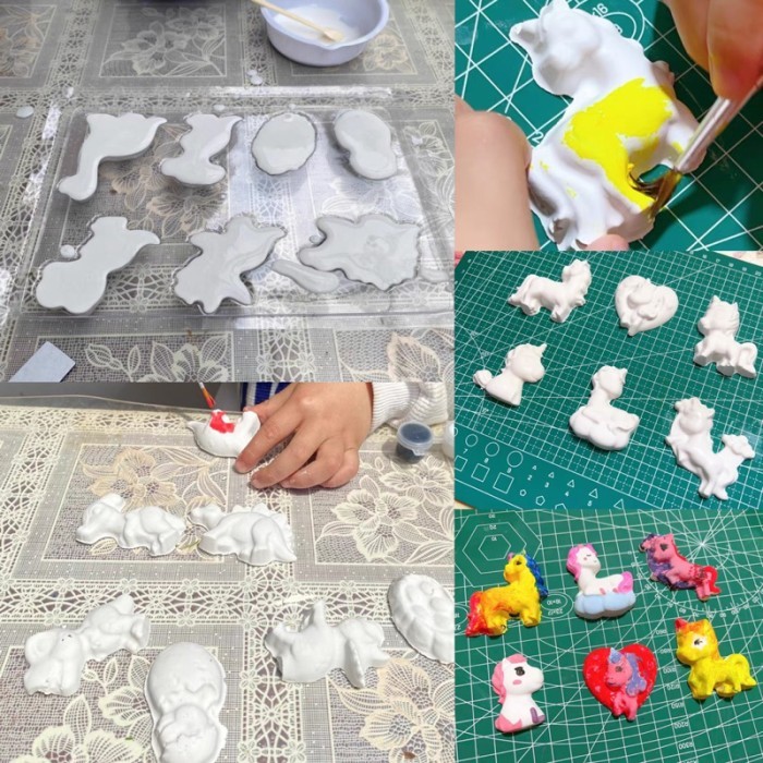 

Diy Mould and painting art craft kit prakarya anak mewarnai gipsum - Dino