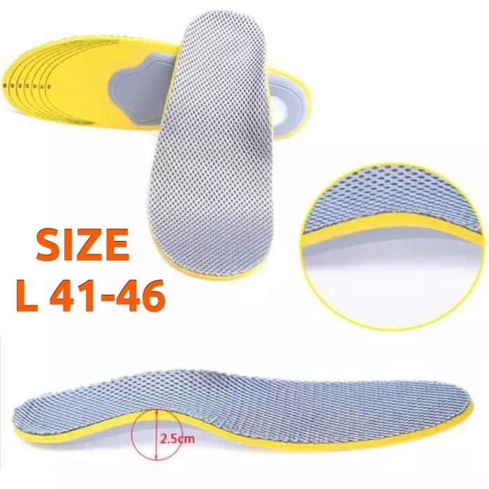 ⭐BISA COD⭐ 1 Pasang Insole 3D Premium Orthotics Flat Foot / Sol Sepatu Kaki Datar  L 4146 Terlaris
